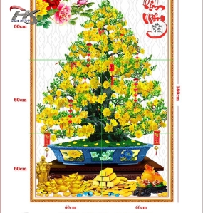 TRANH GẠCH 1943B - GẠCH ÉP KÍNH KIM TUYẾN ĐỊNH HÌNH