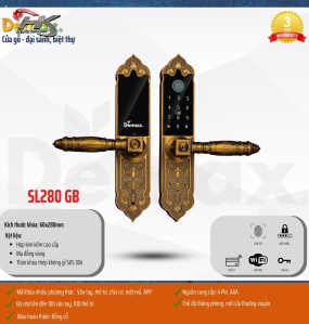 KHÓA PHÒNG BIỆT THỰ ĐẠI SẢNH DEMAX SL280 GB - APP WIFI