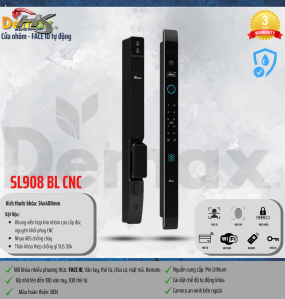 KHÓA THÔNG MINH NHẬN DIỆN KHUÔN MẶT DEMAX SL908 BL CNC