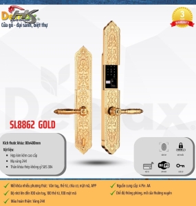 KHÓA ĐẠI SẢNH BIỆT THỰ CAO CẤP SL8862 GOLD - APP WIFI