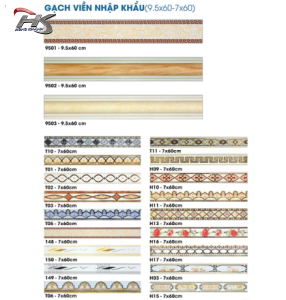 GẠCH VIỀN CHỈ NHẬP KHẨU 9.5X60CM VÀ 7X60CM