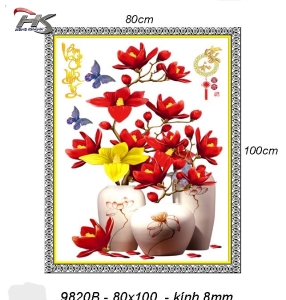 TRANH GẠCH 9820B -80X100 - Kính 8mm 