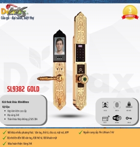 KHÓA BIỆT THỰ ĐẠI SẢNH DEMAX SL9382 GOLD - APP WIFI